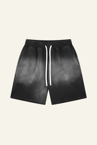 Men's Cotton Streetwear Washed Retro Spray-Painted  Shorts