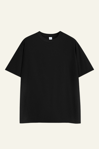 Men's Streetwear Loose-Fitting Drop Shoulders Solid T-shirt