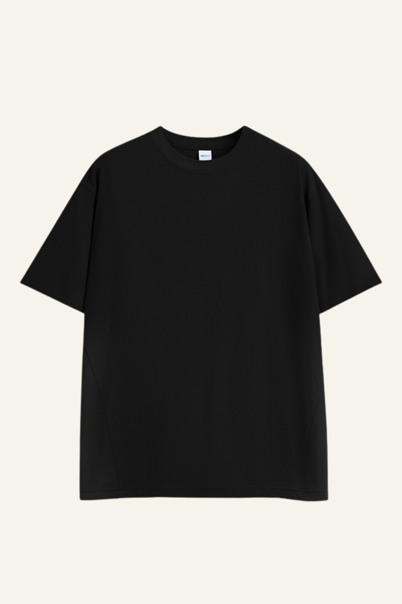 Men's Streetwear Loose-Fitting Drop Shoulders Solid T-shirt