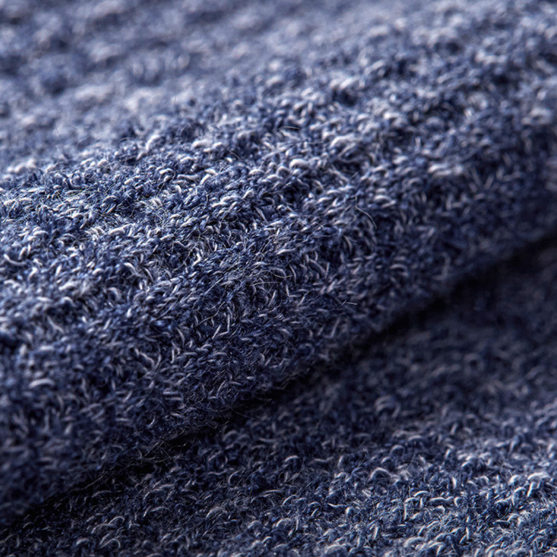 Men's Streetwear V-Neck Waffle Textured Knit Sweater