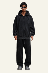 Men's Streetwear Retro Set:Jacket & Straight Leg Pants