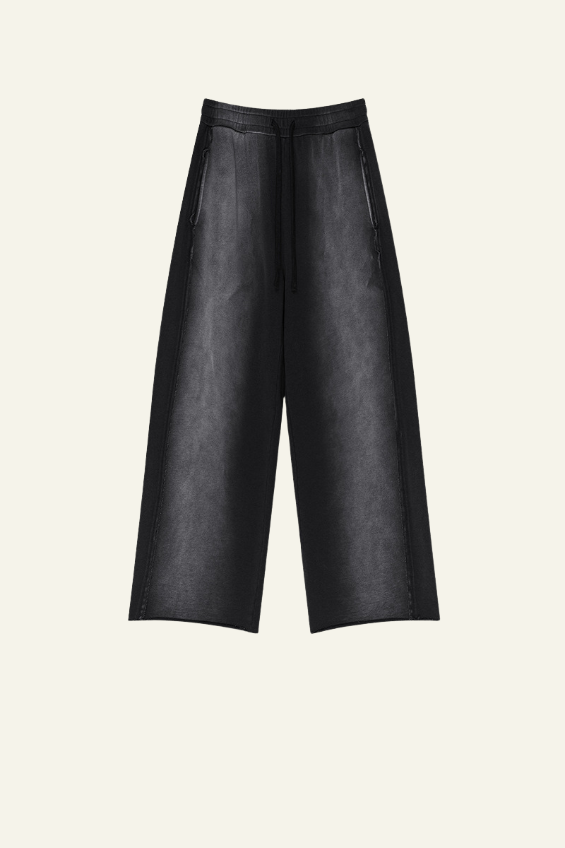 Men's Gradient-Colored Cotton Wide-Leg Pants.