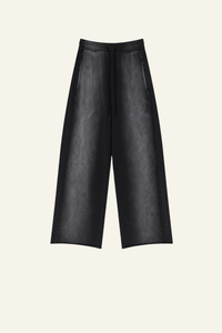 Men's Gradient-Colored Cotton Wide-Leg Pants.