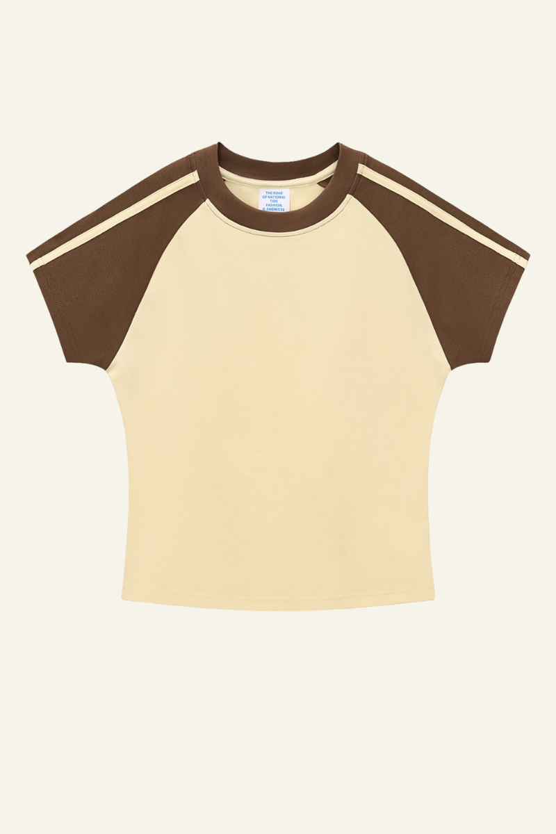 Women's Vintage Color Block Slim T-shirt