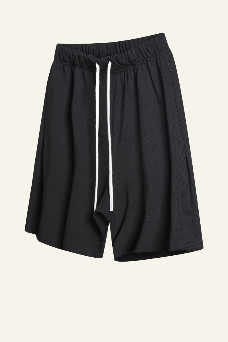 Men's Vintage Washed Cotton Frayed-Hem Shorts