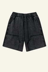 Men's Cotton Streetwear Vintage Tie-Dye Patchwork Shorts