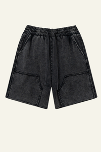Men's Cotton Streetwear Vintage Tie-Dye Patchwork Shorts
