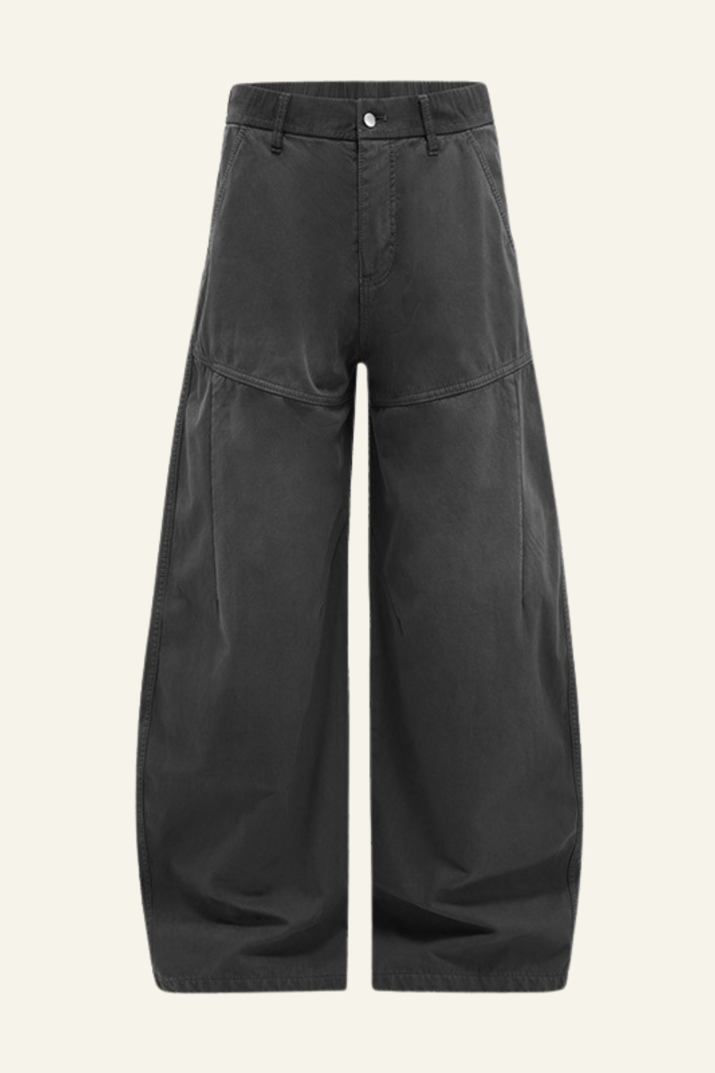 Men's Washed  Vintage Fleece-Lined Casual Pants.