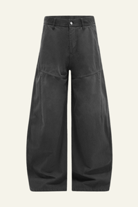 Men's Washed  Vintage Fleece-Lined Casual Pants.