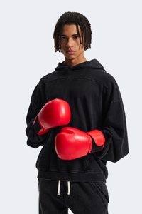 Men's Cotton Streetwear Washed Drop-Shoulder Hoodie