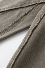 Men's Cotton Vintage-Distressed Raw-Edge Patchwork Pants
