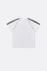 Women's Cotton Streetwear Color-blocked Patchwork T-shirt