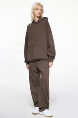 Women's Fall Winter 430g Terry Drawstring Hoodie Set