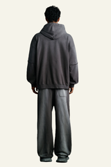 Men's  Cotton Vintage Set:Hoodie And Straight Leg Pant