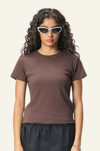 Women's Straight-shouldered spicy short-sleeved T-shirt