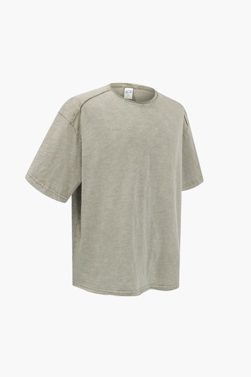 Men's Cotton Vintage Washed Distressed T-shirt