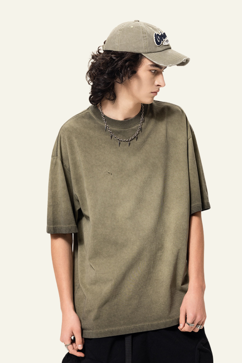 Men's Cotton Washed Vintage T-shirt
