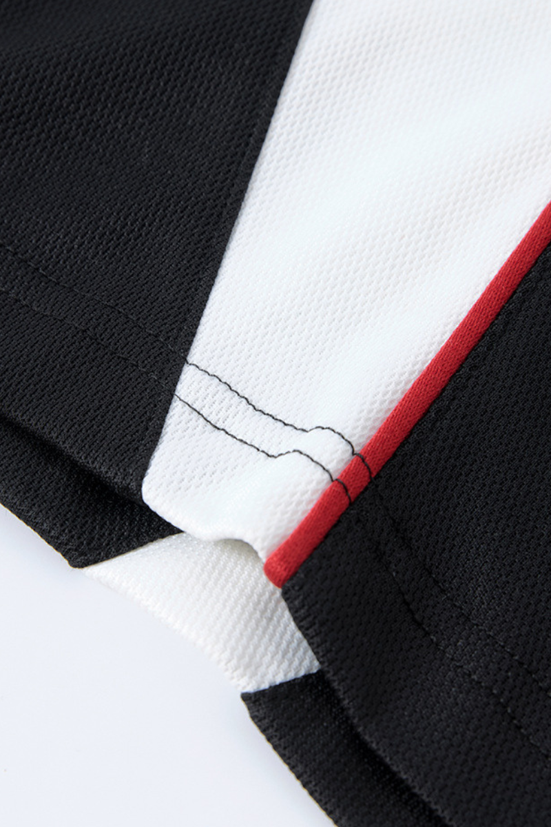 Men's Summer 7A V-Neck Colorblock QuickDry Oversized Tee