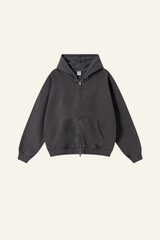 Men's Heavyweight Vintage Washed Cotton Hooded Jacket