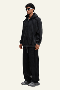 Men's Streetwear Retro Set:Jacket & Straight Leg Pants