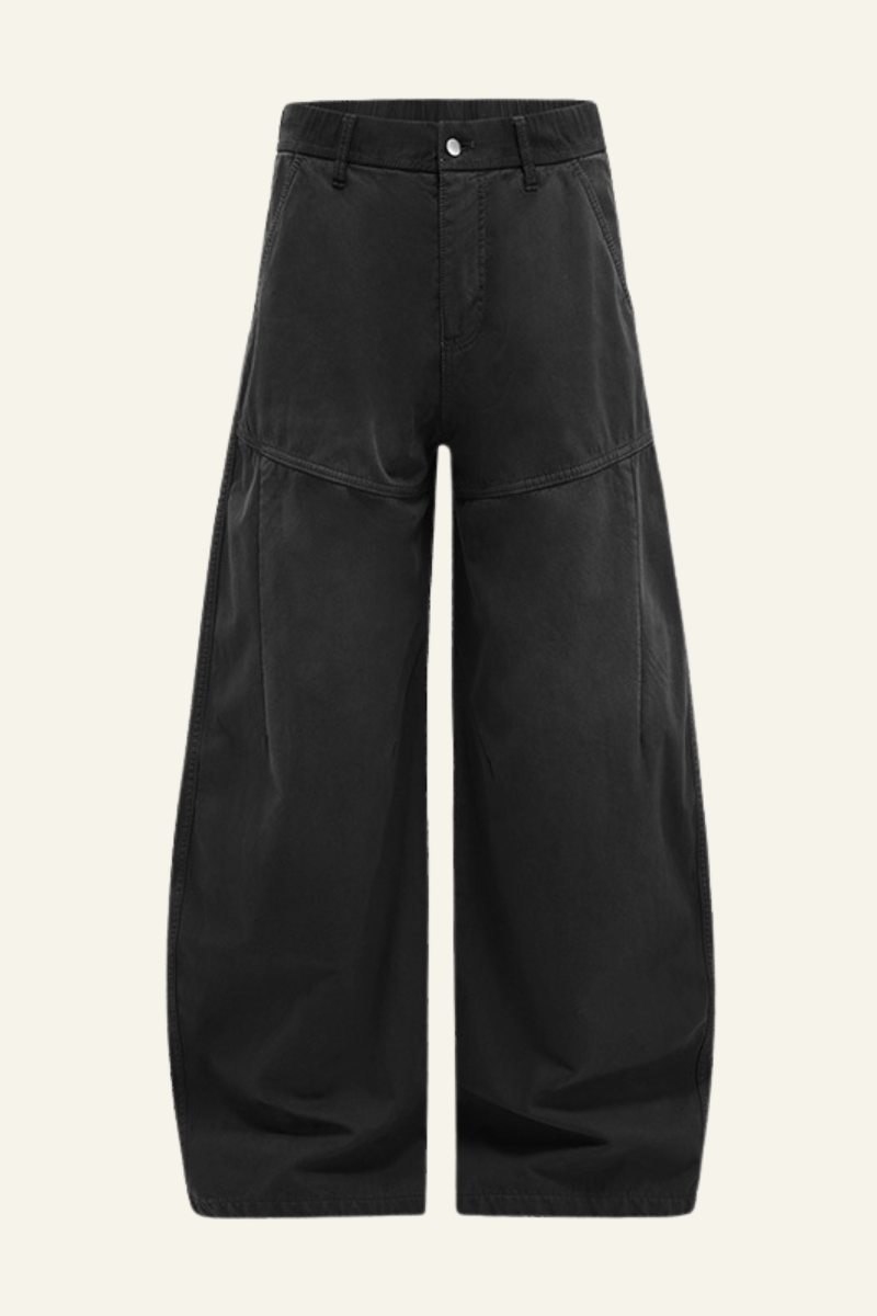 Men's Washed  Vintage Fleece-Lined Casual Pants.