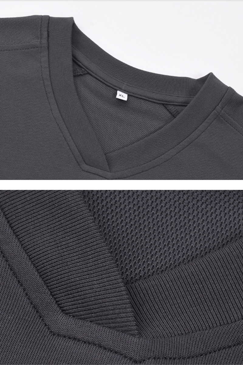 Men's Summer 240g Mesh V-Neck Breathable Tee
