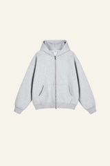Women's Streetwear Fleece-lined  Full-Zipper Hooded Jaacket