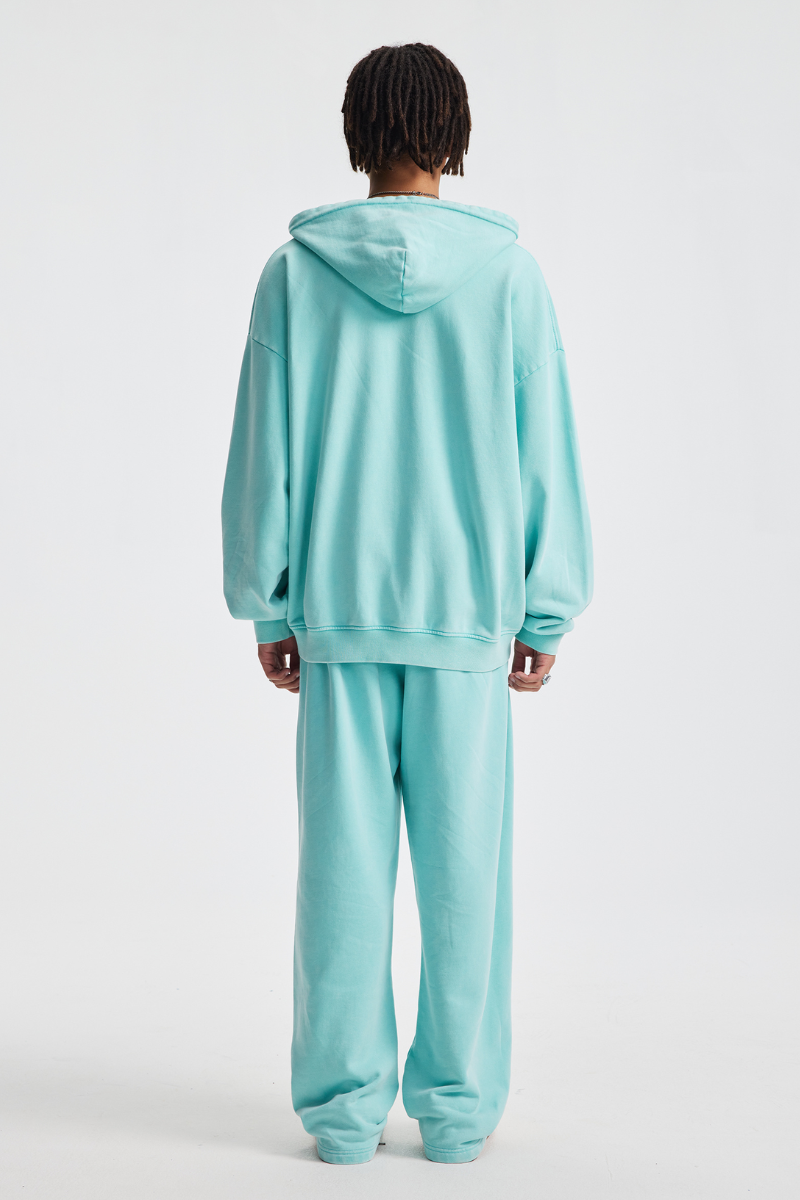Men's Cotton Streetwear Set:Full Zipper Hooded Jacket  And Sweatpants