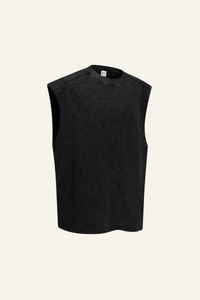 Men's Cotton Washed Retro Round-necked Tank Top