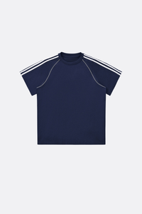 Women's Cotton Streetwear Color-blocked Patchwork T-shirt