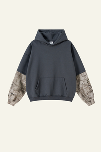 Men's Streetwear Faux Two-Piece Fleece-Lined Hoodie