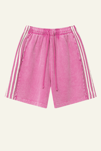 Men's Cotton Streetwear Washed Three side stripes Shorts