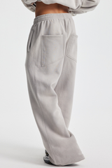 Men's Streetwear Washed Distressed Fleece-Lined  Pants
