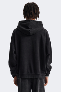 Men's Cotton Streetwear Washed Drop-Shoulder Hoodie