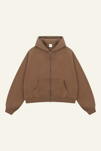 Men's Streetwear Two-Way Zipper Hooded Jacket