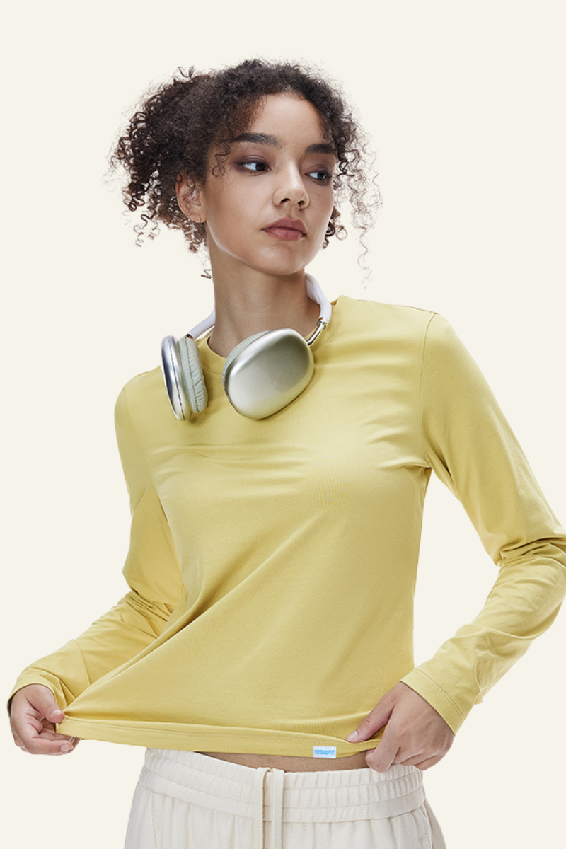 Women's Slim Fit Crew Neck Long Sleeves T-shirt