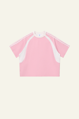 Men's  Cotton Side Striped Color Block Streetwear T-shirt.