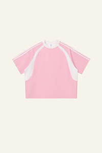 Men's  Cotton Side Striped Color Block Streetwear T-shirt.