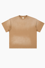 Men's Summer Cotton Washed Spray Fade Oversized Tee