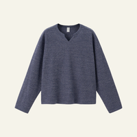 Men's Streetwear V-Neck Waffle Textured Knit Sweater