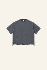 Women's  Cotton Frayed Streetwear Washed T-Shirt