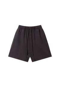 Unisex Spring Summer 360g Cotton Washed Drawstring Shorts