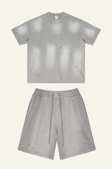 Men's Streetwear Cotton Set:Sleeveless T-shirt And Short