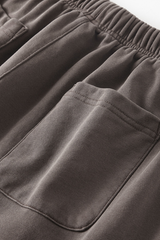 Men's Heavyweight Washed Cotton Athletic Wear Pants
