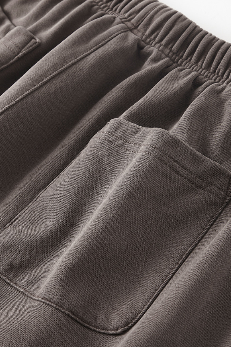 Men's Heavyweight Washed Cotton Athletic Wear Pants