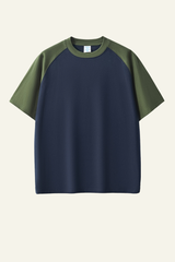 Women's Cotton Color-Blocked Relaxed T-shirt.