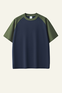 Women's Cotton Color-Blocked Relaxed T-shirt.