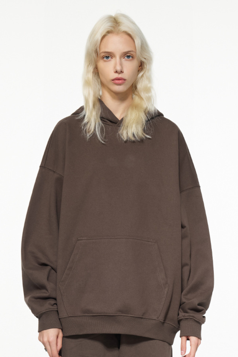 Women's Fall Winter 430g Terry Drawstring Hoodie Set
