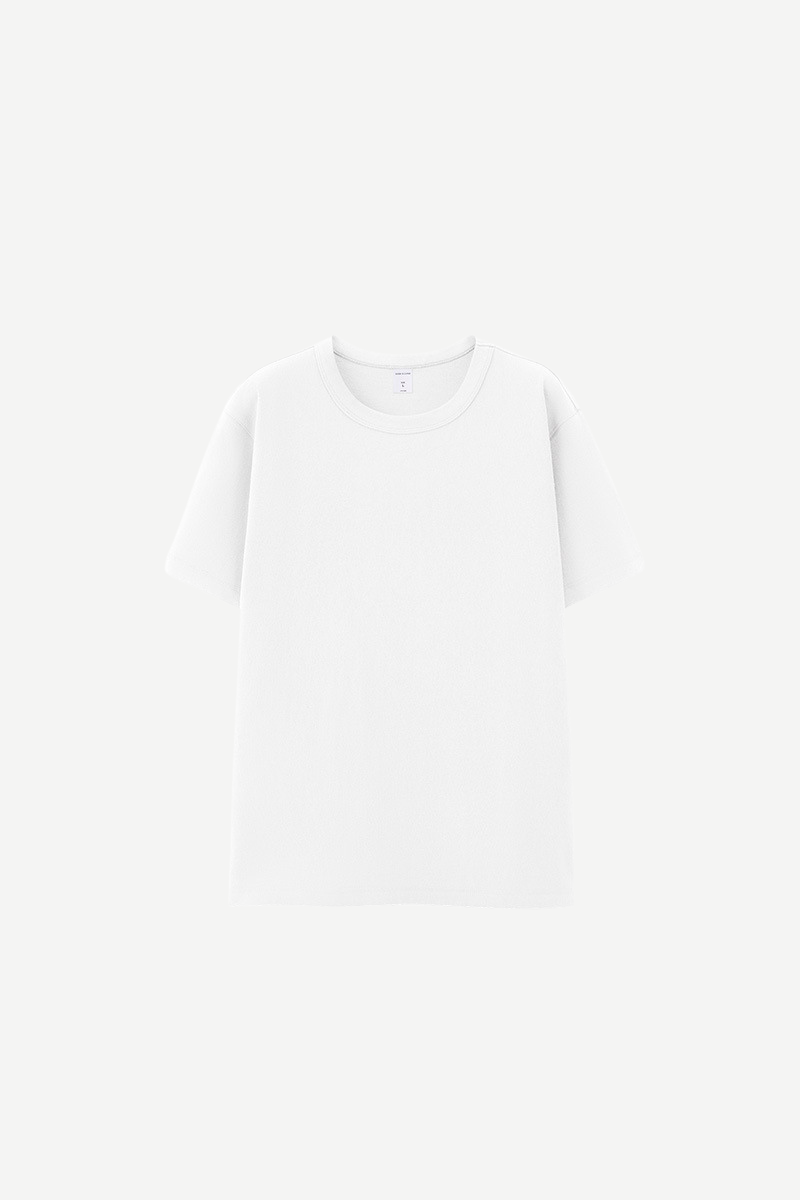 Men's 250g Cotton Double Layer Set-in Basic Tee