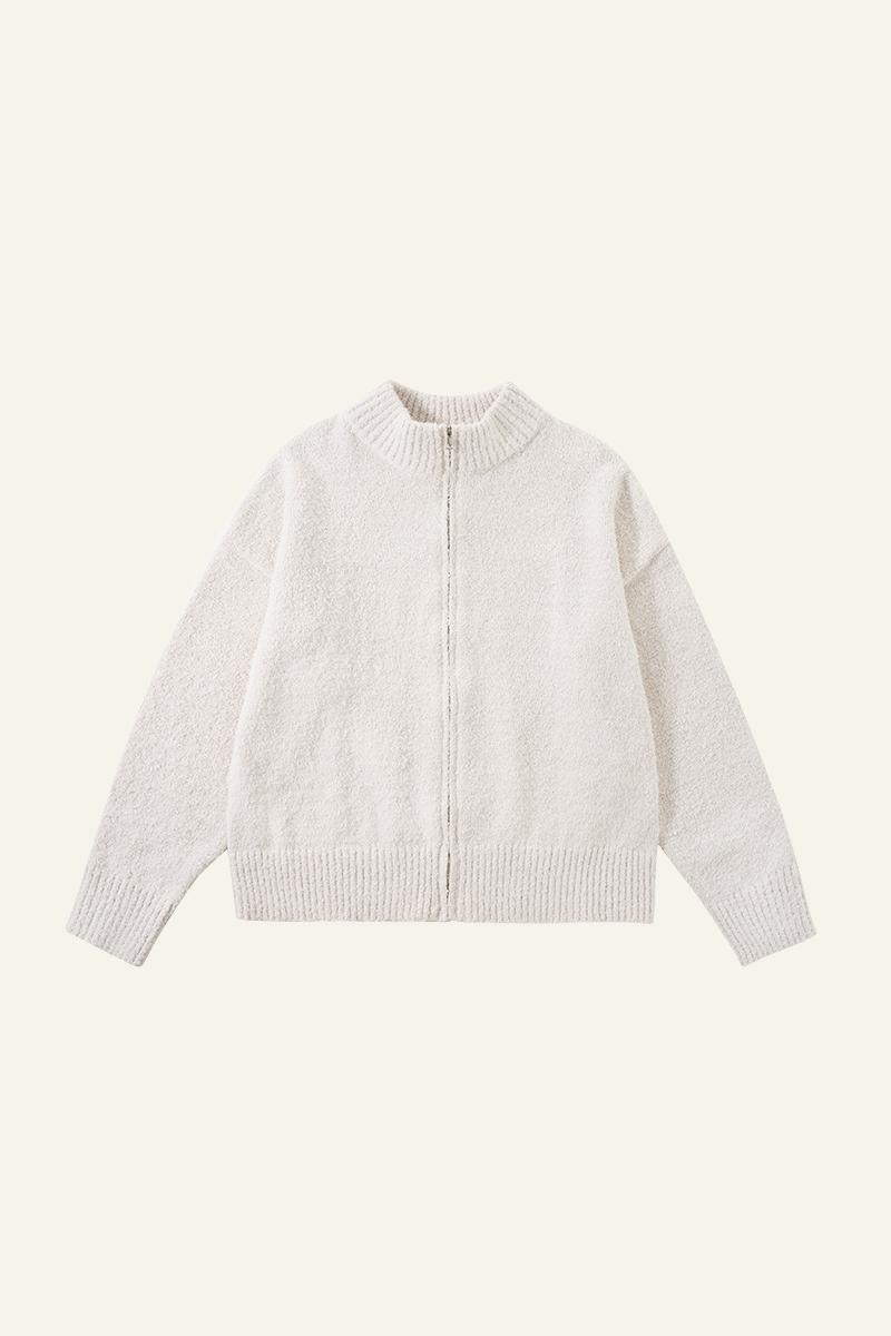 Women's Streetwear Old Money Stand-collar Sweater Jacket